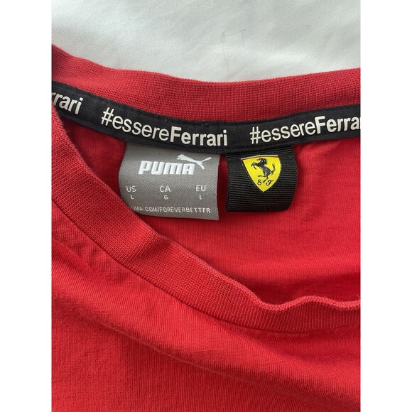 Puma Ferrari Shirt Mens Large Red Black Race Merch T-shirt - Picture 4 of 10